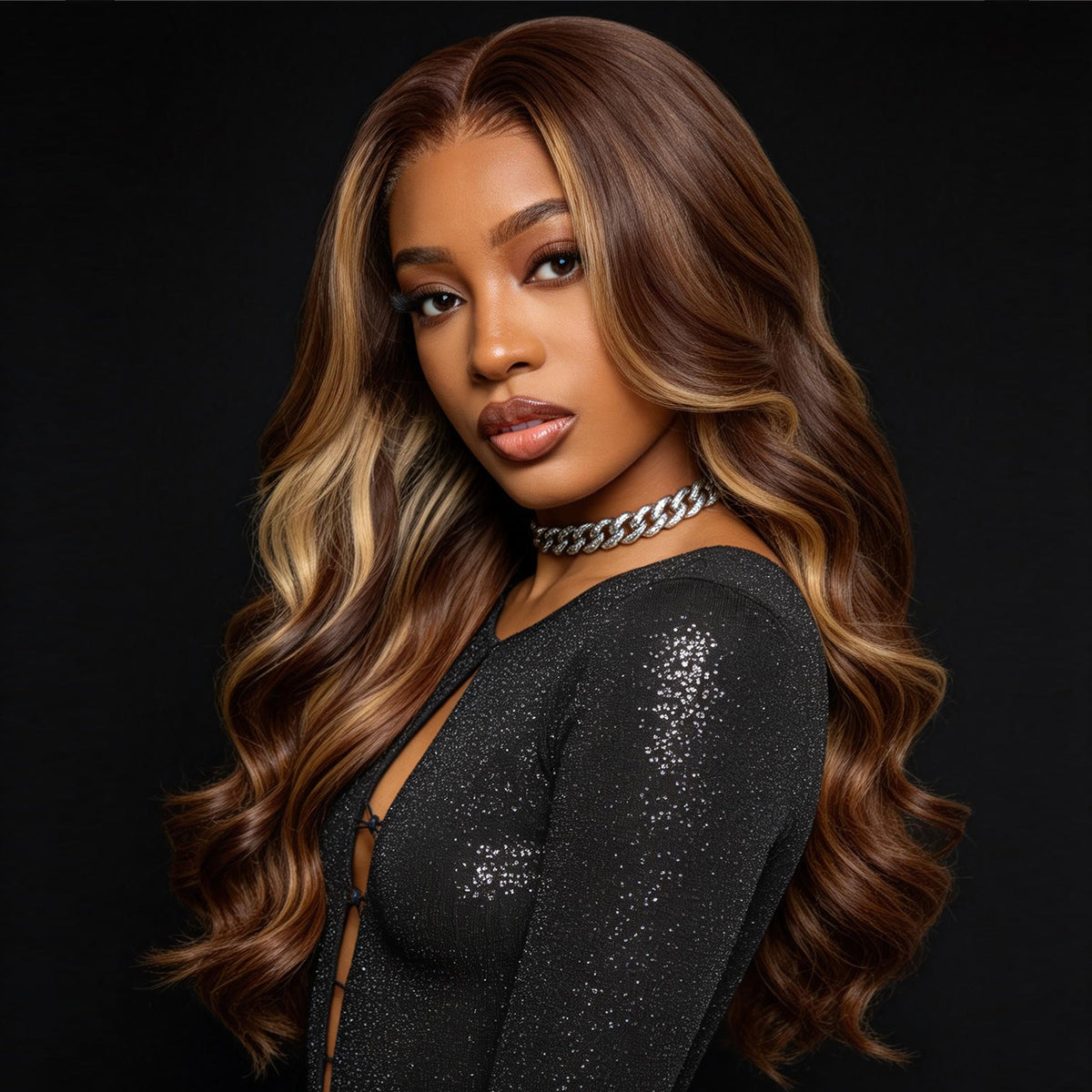 Rich Auntie |  RawMagic x Blonde Highlight Body Wave 13x6 Frontal HD Lace Glueless Wig Human Hair