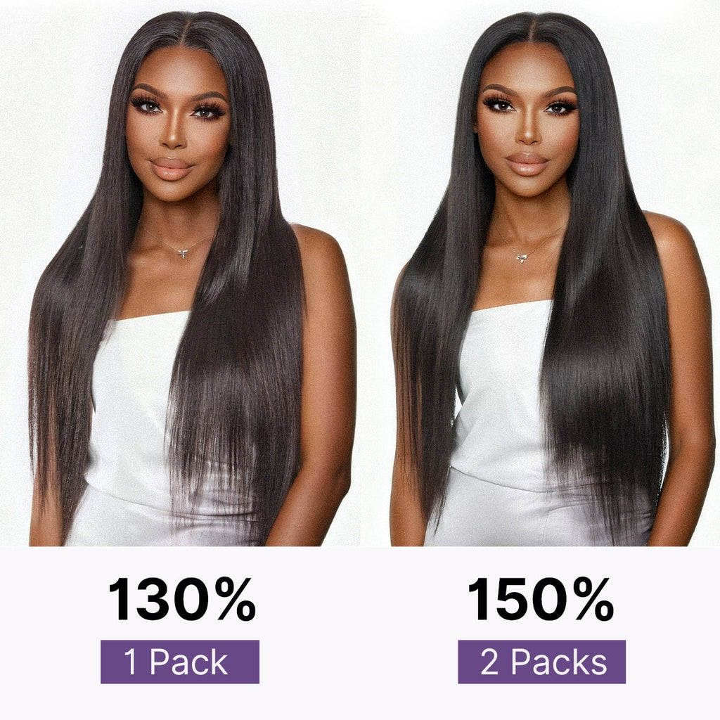 Silky Straight 0.59mm Zero Trace Invisible Clip in Hair Extensions 100g 7pcs / 6pcs Seamless Blend & Lightweight for Daily Styling