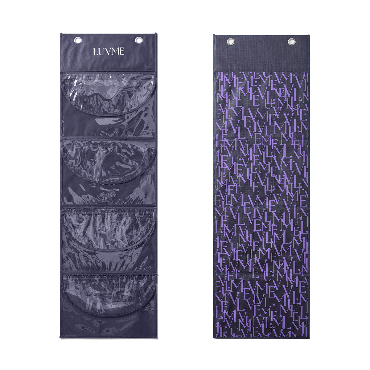 LUVME 4-Pack Purple Wig Storage Bags, Dust-Proof Hair Extension Carriers