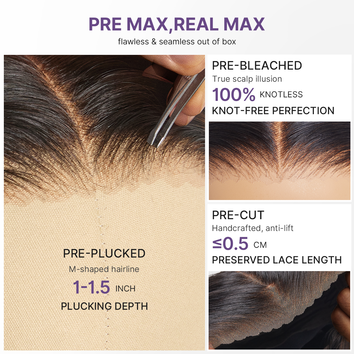 PreMax Wigs - Chestnut Brown with Honey Blonde Highlights Silky Straight 13x4 Frontal Lace Glueless Long Wig Pre-Cut Lace