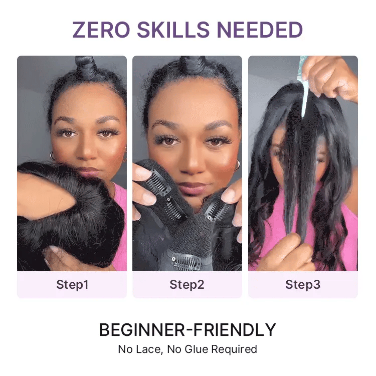 New Customers Only | True Scalp V Part 180% Density Burmese Curly Finger Coil Ends Glueless Human Hair Wig with Flexi-Fit Drawstring