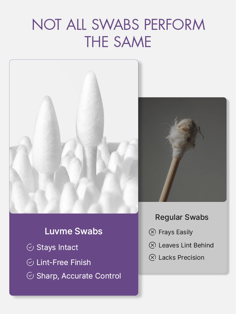 LUVME 100pcs Dual-Tip Cotton Swabs