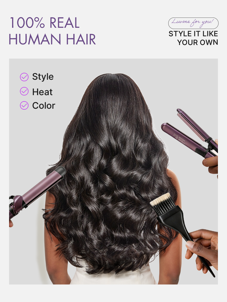 New Customers Only | Luvme All-Day Comfort™ Wig 180% Density Loose Body Wave Glueless 7x6 Closure HD Lace Human Hair Wig with Bangs Pre-Cut Lace