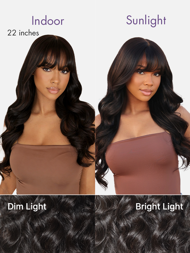 New Customers Only | Luvme All-Day Comfort™ Wig 180% Density Loose Body Wave Glueless 7x6 Closure HD Lace Human Hair Wig with Bangs Pre-Cut Lace