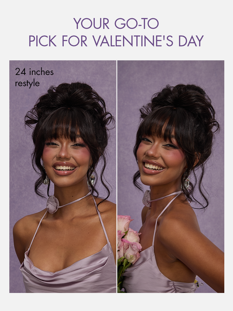 New Customers Only | Luvme All-Day Comfort™ Wig 180% Density Loose Body Wave Glueless 7x6 Closure HD Lace Human Hair Wig with Bangs Pre-Cut Lace