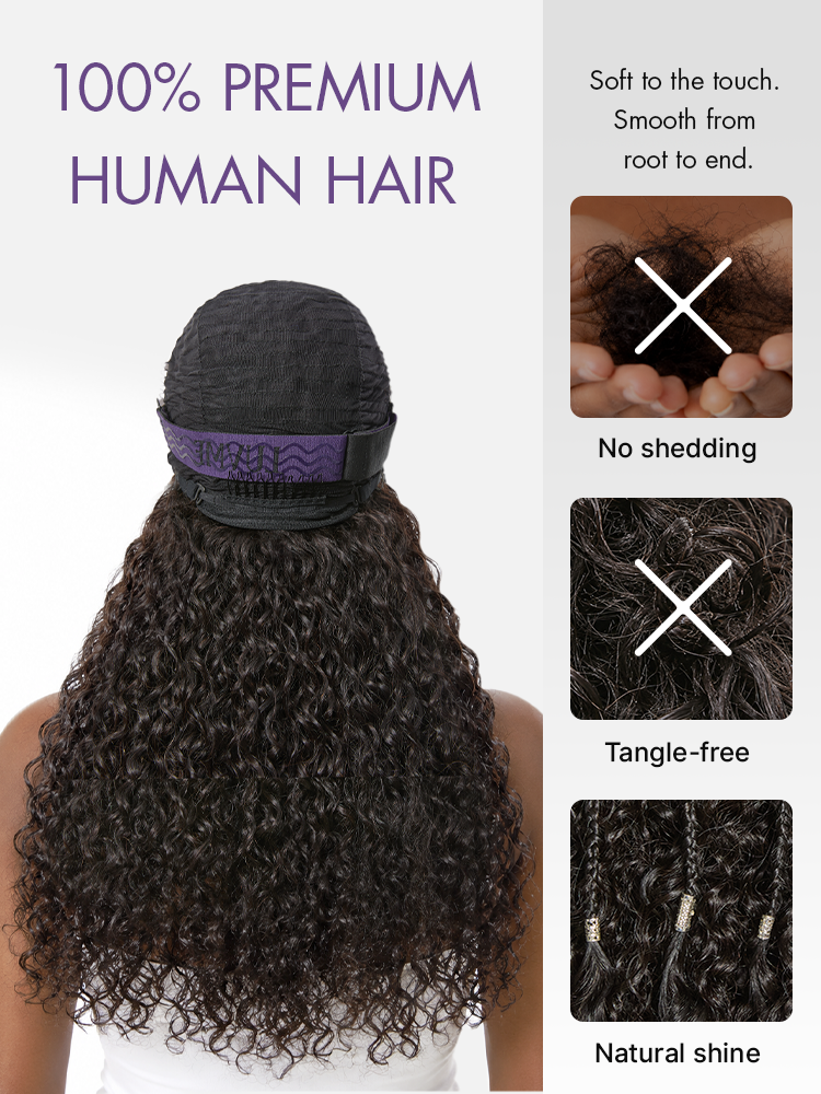 Natural Black Boho Cornrow Braids 13x4 Frontal Lace Deep Curly  Long Wig Pre-cut Lace