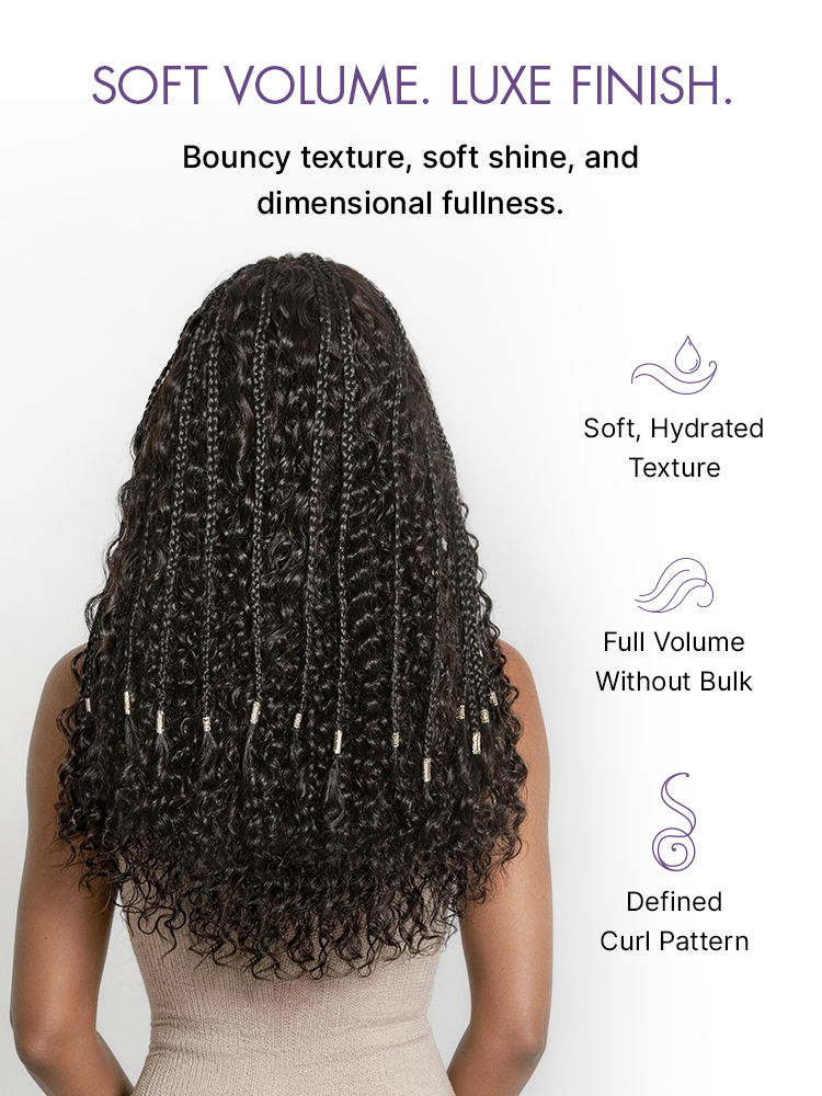 Natural Black Boho Cornrow Braids 13x4 Frontal Lace Deep Curly  Long Wig Pre-cut Lace