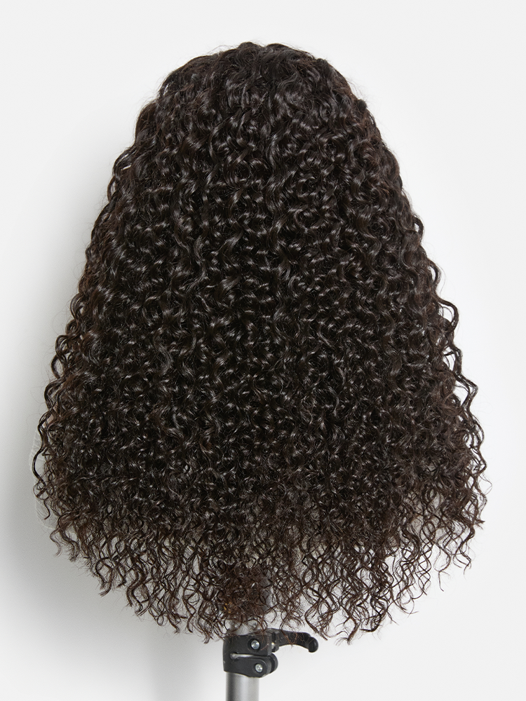 Boho Fulani Braids Water Wave 13x4 Frontal Lace Wig Pre-cut Lace Human Hair