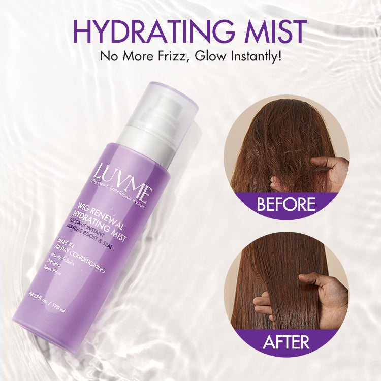 US only | 1PC Hair Straightener + 1pc Wig Renewal Hydrating Mist | Add-on Item