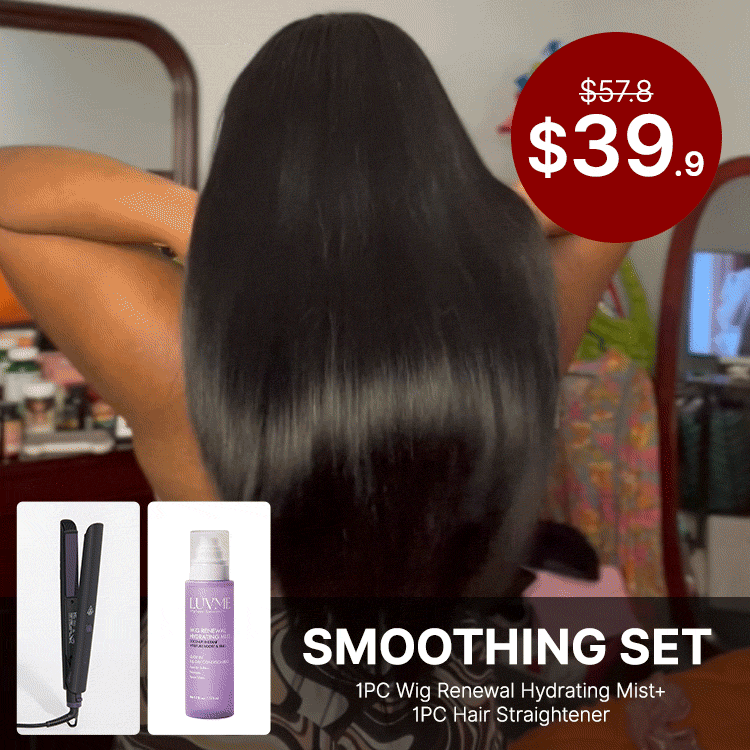US only | 1PC Hair Straightener + 1pc Wig Renewal Hydrating Mist | Add-on Item