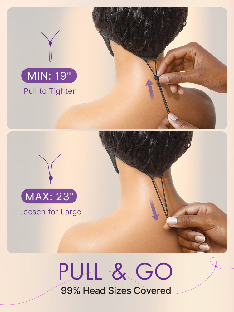 Luvme Too Easy Texture™ 3-In-1 Half Wig 180% Density Water Wave Glueless Flexi-Fit Drawstring Wig