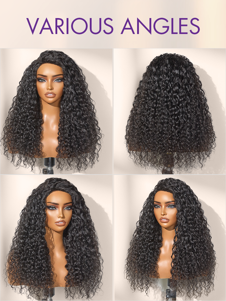 Luvme Too Easy Texture™ 3-In-1 Half Wig 180% Density Water Wave Glueless Flexi-Fit Drawstring Wig