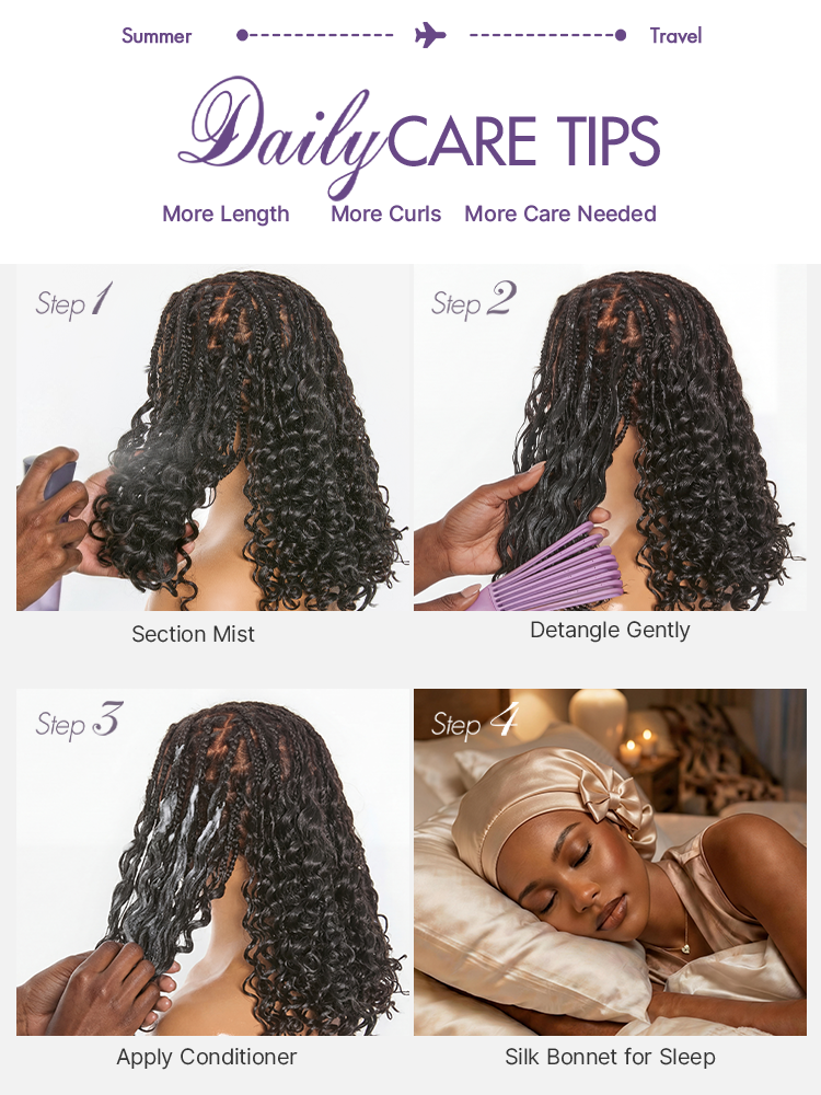 Readitress™ Pre-Separated Feather Crochet Human Hair for Miracle Knots Boho Braids | Ombre Brown Deep Wave Protective Style (Free Gifts Included)