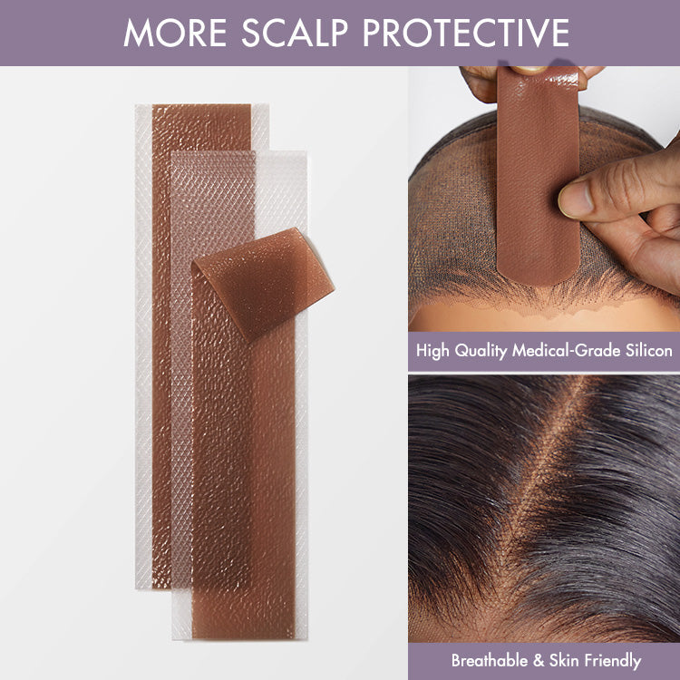 8pcs Fake Scalp Tape for Wigs, Invisible Knots & Grids Eraser