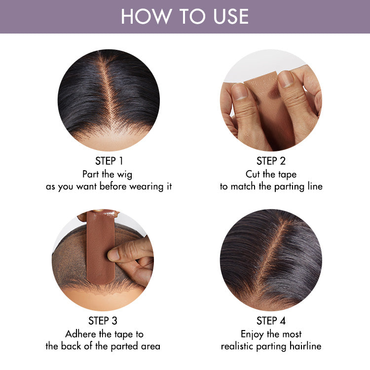 8pcs Fake Scalp Tape for Wigs, Invisible Knots & Grids Eraser