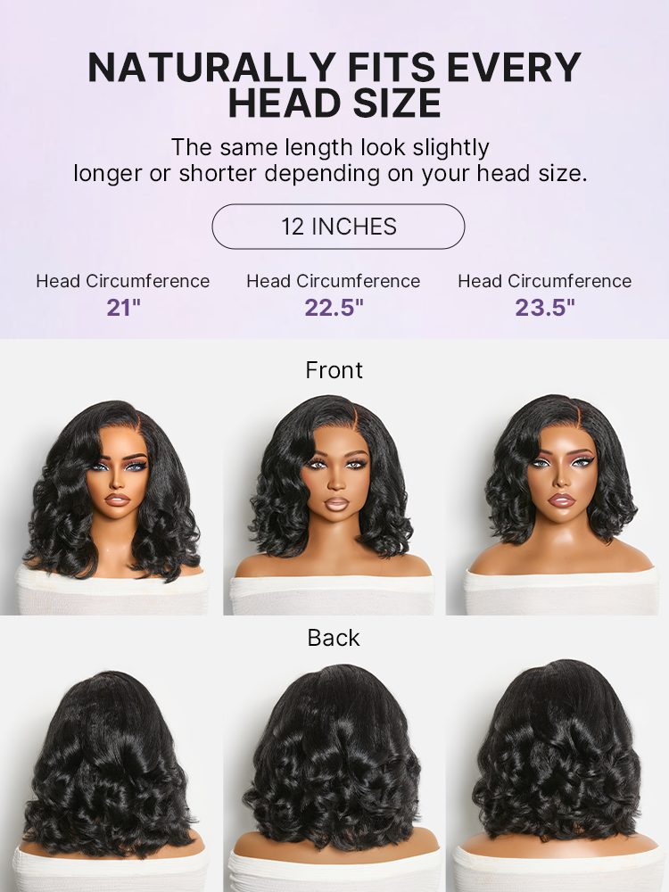180% Density Effortless Natural Black Kinky Straight 5x5 HD Lace Loose Wave Wig Pre-cut Lace