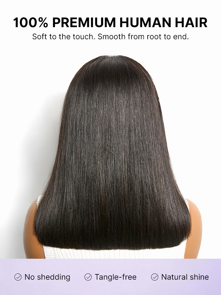Side-Parted Fulani Braids Straight 13x4 Frontal Lace Bob Wig Pre-cut Lace