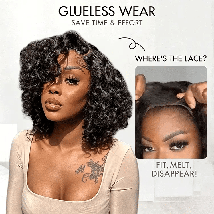 Luvme Hair Mature Bouncy Curl Left C Part Glueless Minimalist HD Lace Wig Pre-Cut Lace