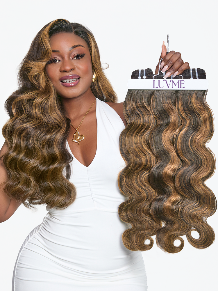 Brown Highlight Body Wave Bundles 100% Premium Remy Human Hair Bundles 1pc / 3pcs