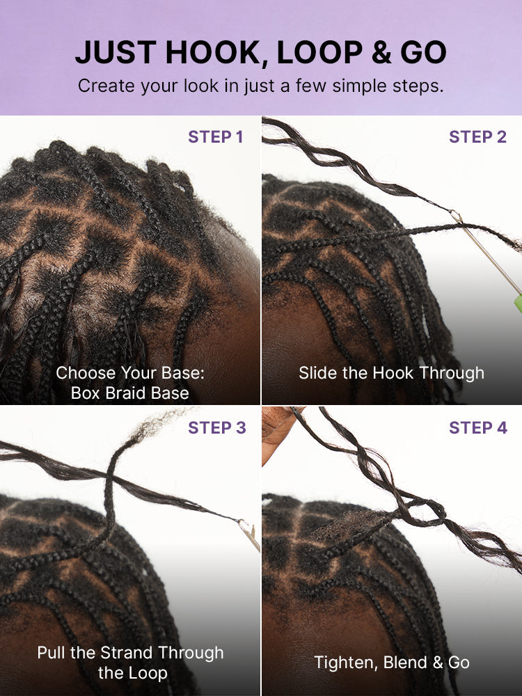 Miracle Knots Crochet Hair Burmese Curly | Wet and Wavy Water Wave | Kinky Straight for Boho Braids | Crochet Weaves | Fulani Braids | Twists Pre-Separated Lightweight Full & Soft Pre-Looped Human Hair Extensions Protective Style