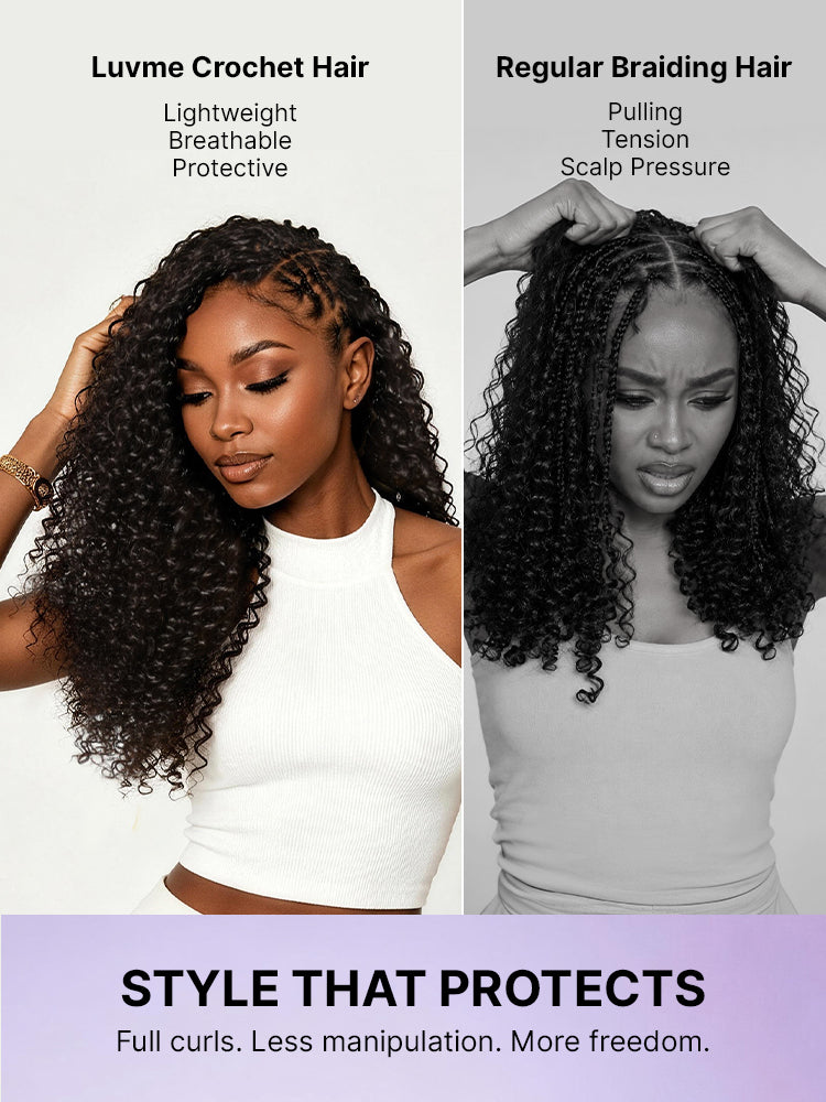 Miracle Knots Crochet Hair Burmese Curly | Wet and Wavy Water Wave | Kinky Straight for Boho Braids | Crochet Weaves | Fulani Braids | Twists Pre-Separated Lightweight Full & Soft Pre-Looped Human Hair Extensions Protective Style