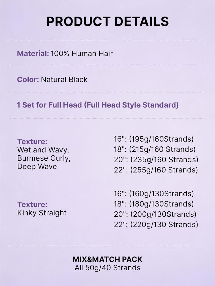 Miracle Knots Crochet Hair Burmese Curly | Wet and Wavy Water Wave | Kinky Straight for Boho Braids | Crochet Weaves | Fulani Braids | Twists Pre-Separated Lightweight Full & Soft Pre-Looped Human Hair Extensions Protective Style