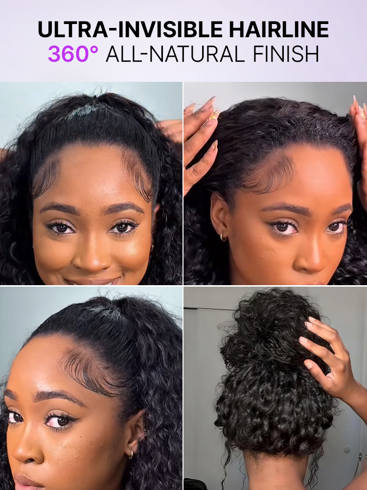 Luvme Too Easy Texture™ 3-In-1 Half Wig 180% Density Water Wave Glueless Flexi-Fit Drawstring Wig