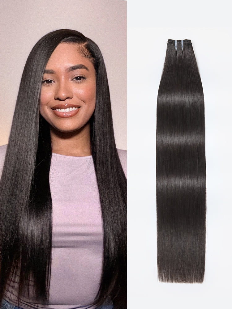 RawMagic Luxe Bundles - 1pc 100% Unprocessed Raw Human Hair Natural Shiny Soft Long-lasting Premium Straight Hair Weft US Only