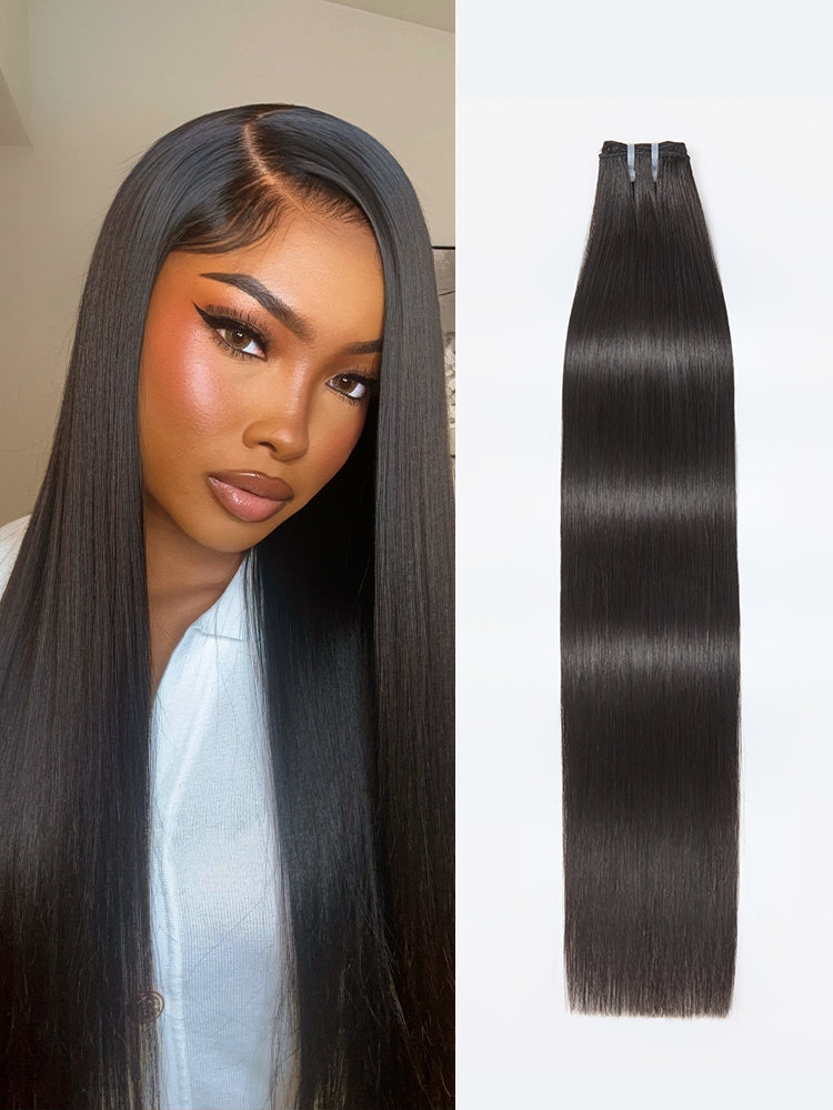 RawMagic Luxe Bundles - 1pc 100% Unprocessed Raw Human Hair Natural Shiny Soft Long-lasting Premium Straight Hair Weft US Only