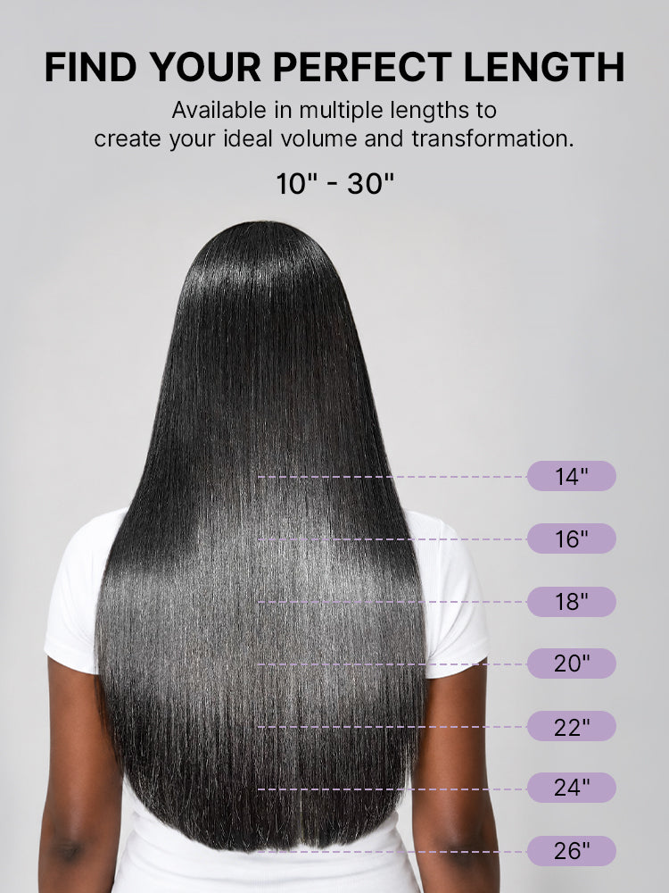 RawMagic Luxe Bundles - 1pc 100% Unprocessed Raw Human Hair Natural Shiny Soft Long-lasting Premium Straight Hair Weft US Only