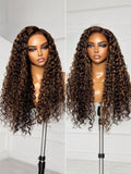 Luvme All-Day Comfort™ Wig PartingMax Brown Highlights Funmi Curly 7x6 Closure HD Lace Glueless Wig Pre Cut Lace