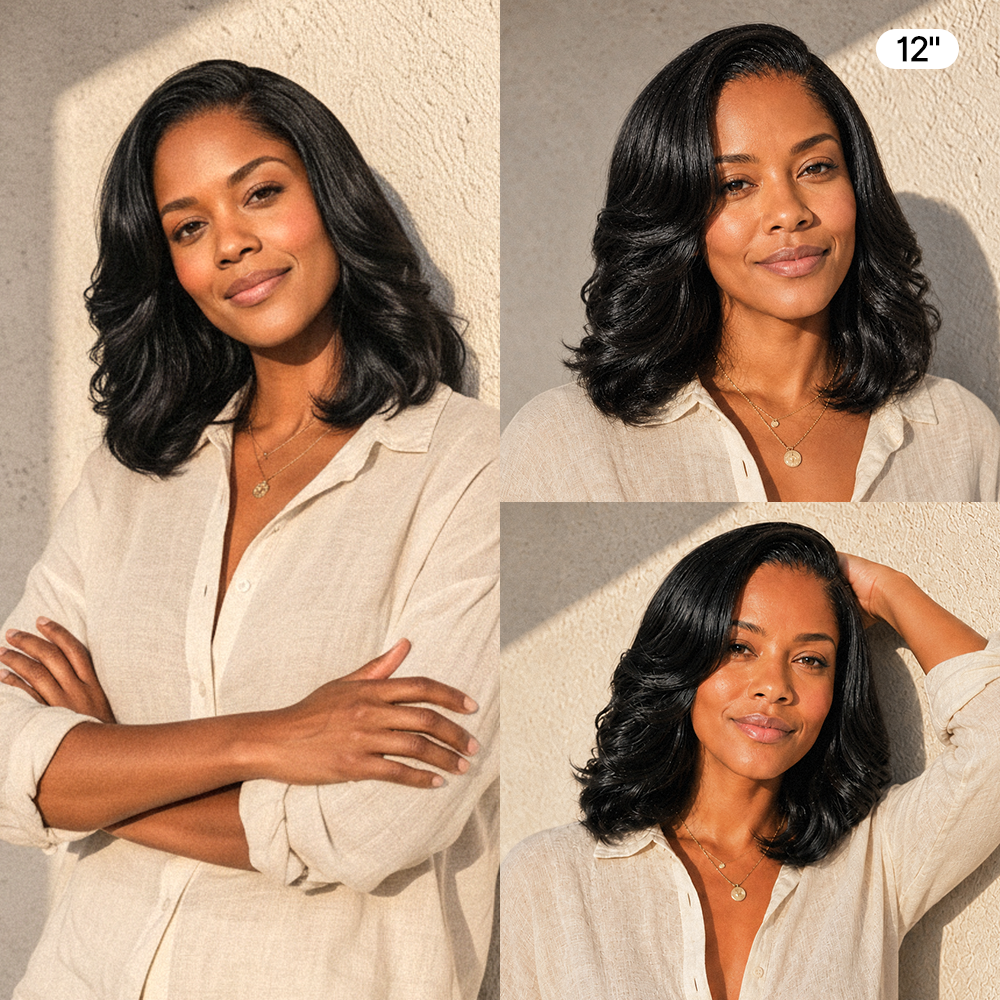 Luvme All-Day Comfort 250% Density Glueless 7x6 Closure HD Lace Loose Body Wave Short Wig Pre-Cut Lace