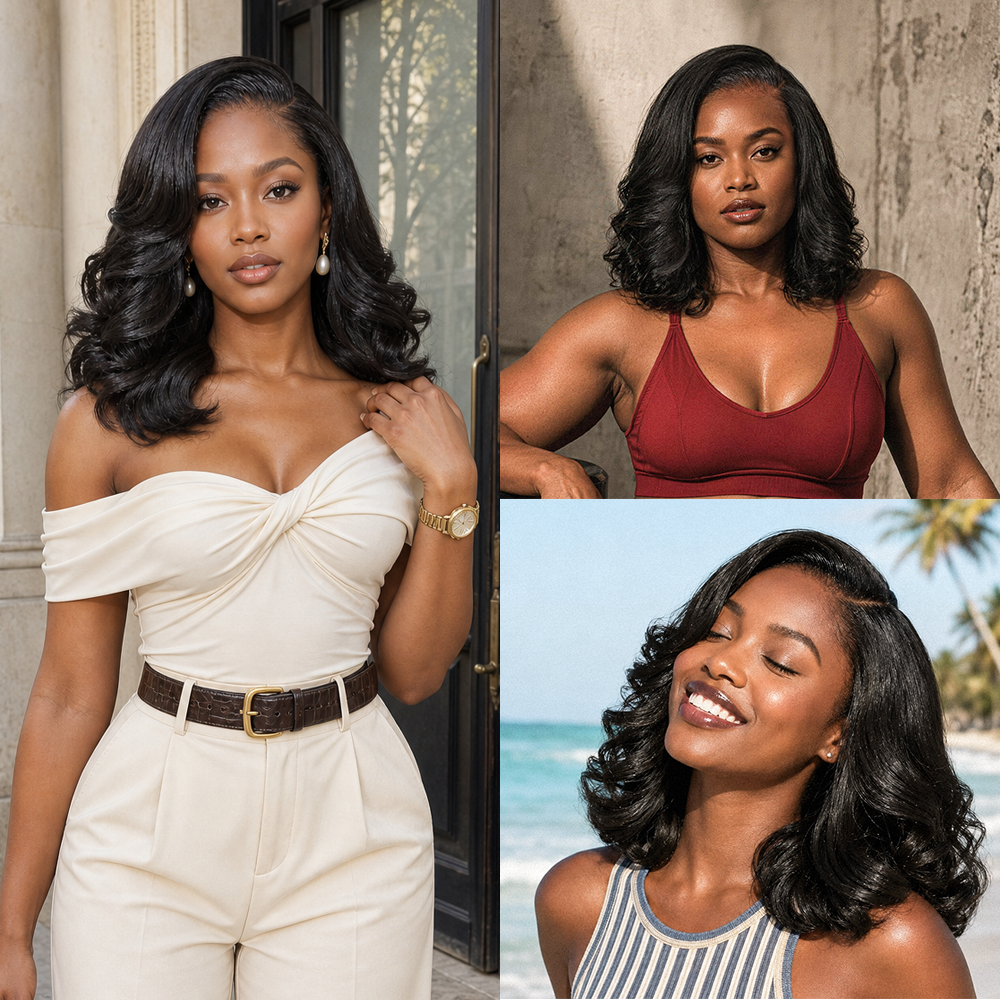 Luvme All-Day Comfort 250% Density Glueless 7x6 Closure HD Lace Loose Body Wave Short Wig Pre-Cut Lace