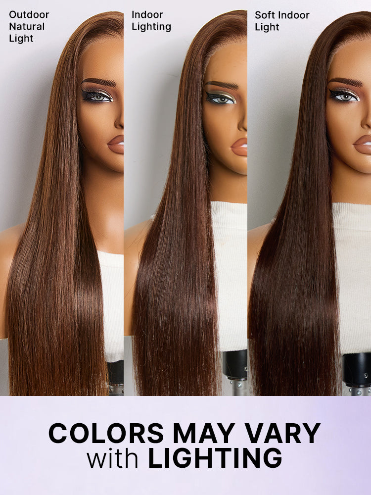 PreMax Wigs | Super Natural Hairline Silky Straight Glueless 13x4 Frontal Lace Wig Human Hair Pre-Cut Lace