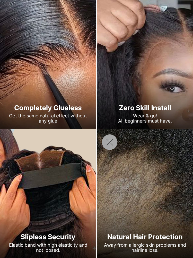 Sun-Kissed Warm Tone Brown with Blonde Highlights 180% Density Loose Wave Glueless 5x5 Closure Lace Wig Pre-Cut Lace