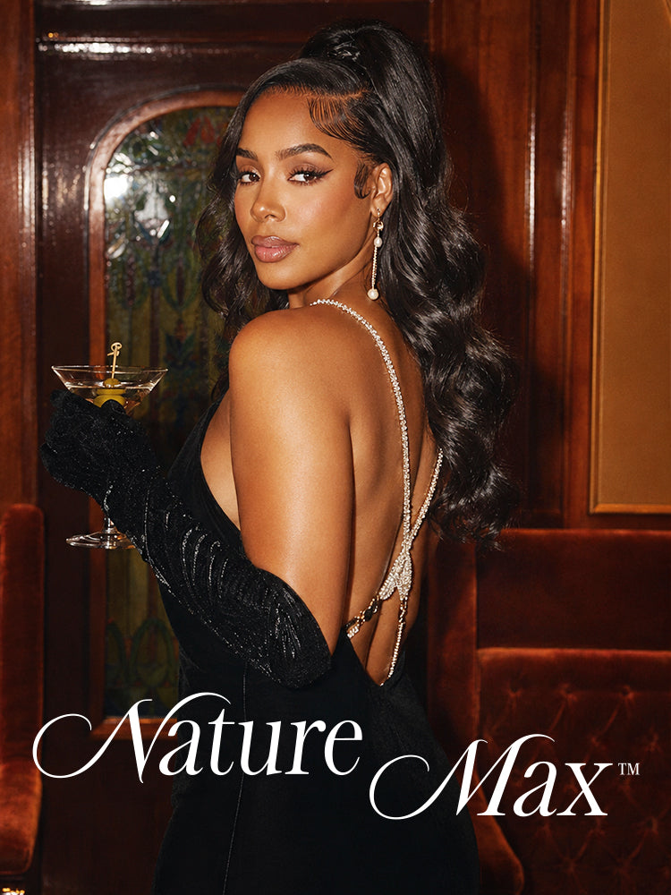 NatureMAX™ 200% Density Loose Wave Glueless 13x6 HD Lace Front Wig Human Hair Pre-Cut Lace Flexi-Fit Drawstring Cap