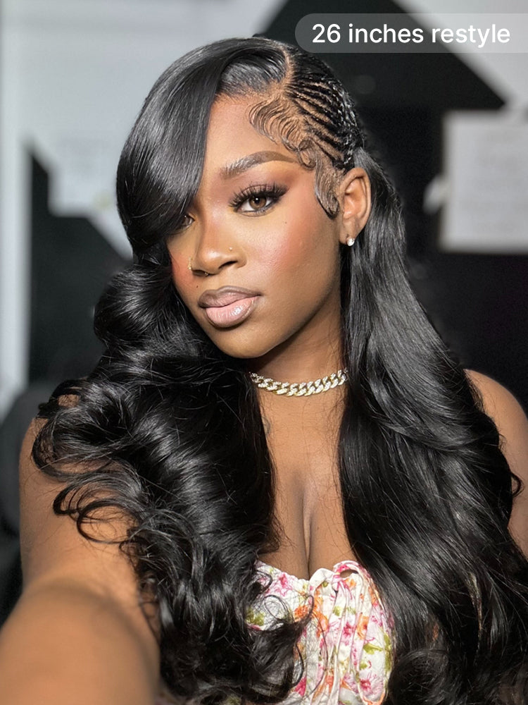 NatureMAX™ 200% Density Loose Wave Glueless 13x6 HD Lace Front Wig Human Hair Pre-Cut Lace Flexi-Fit Drawstring Cap