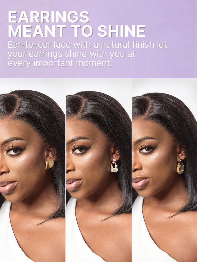 NatureMAX™ 200% Density Ombre Brown / Natural Black Loose Wave Glueless 13x6 HD Lace Front Shoulder Length Wig Pre-Cut Lace Flexi-Fit Drawstring Cap
