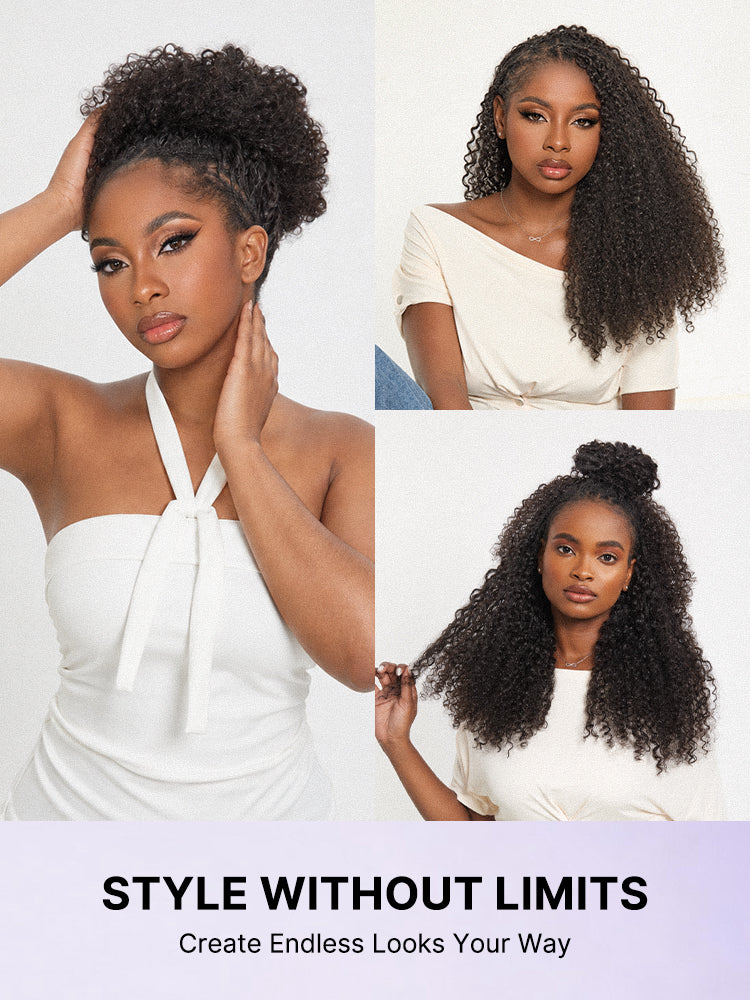 Miracle Knots Crochet Hair Burmese Curly for Boho Braids | Crochet Weaves | Fulani Braids | Twists Pre-Separated Lightweight Full & Soft Pre-Looped Human Hair Extensions Protective Style