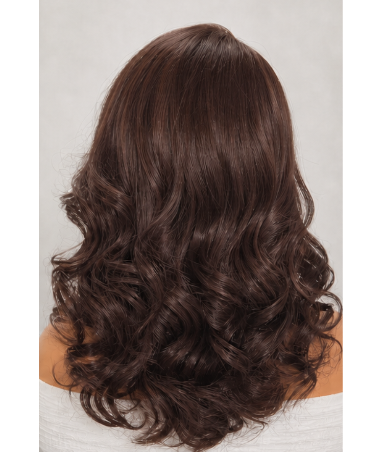 Luvme All Day Curls Hold 7x6 Closure HD Lace Solid Dark Chocolate Brown Loose Body Wave Glueless Long Wig Pre-Cut Lace