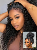 PreMax 180% Density 4C Edges Water Wave Wig 13x4 Frontal Pre-Cut Lace Wig Flexi-Fit Drawstring Cap