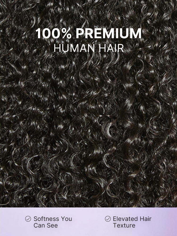 Beginner Friendly 200% Density Kinky Curly with Bangs Glueless 5x5 Closure Pre-Cut Lace Wig All Head Sizes Fit Cap