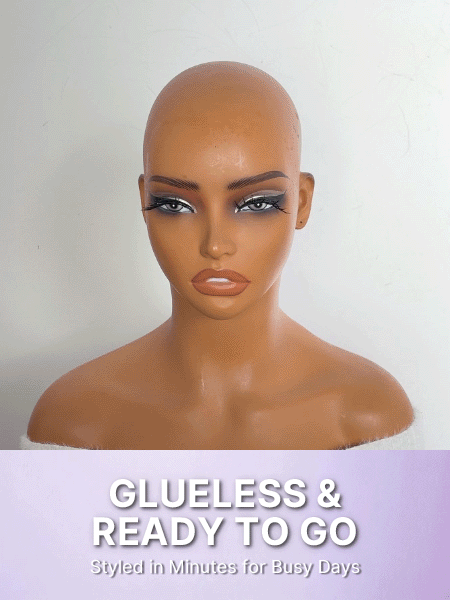 Beginner Friendly 200% Density Kinky Curly with Bangs Glueless 5x5 Closure Pre-Cut Lace Wig All Head Sizes Fit Cap
