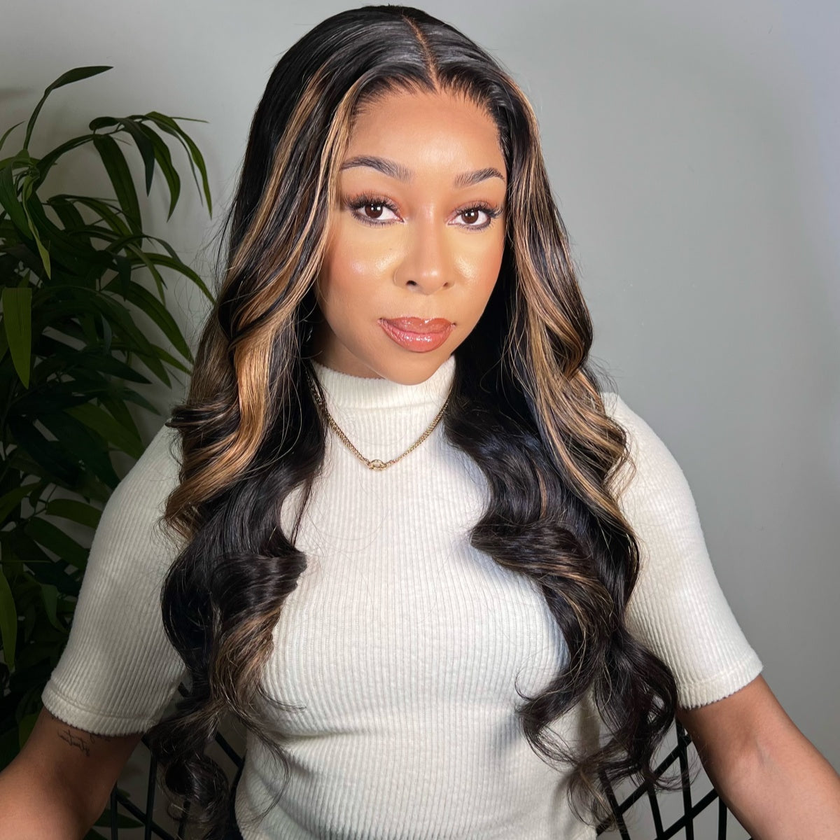 Special Deal | Blonde Mix Black Loose Wave Glueless 5x5 Closure HD Lace Wig Pre-cut Lace
