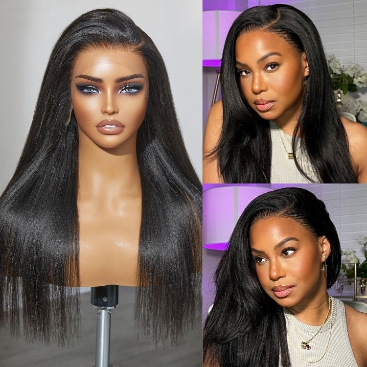 Special Deal | Nature Max Yaki Straight Ear-to-ear Glueless 13x6 Frontal HD Lace C Part Wig Pre-cut Lace - US Only