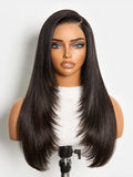 Luvme All-Day Comfort™ Wig 180% Density Butterfly Cut Layered Light Yaki Straight Glueless 7x6 Closure HD Lace Human Hair Wig Pre-Cut Lace