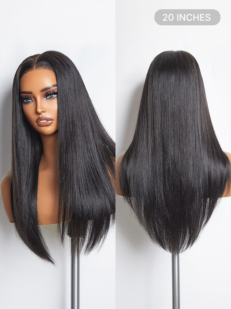 AiryFit™ Scalp Care Wigs - Silky Straight Middle Part Glueless 5x5 Closure Lace Long Wig Pre-Cut Lace