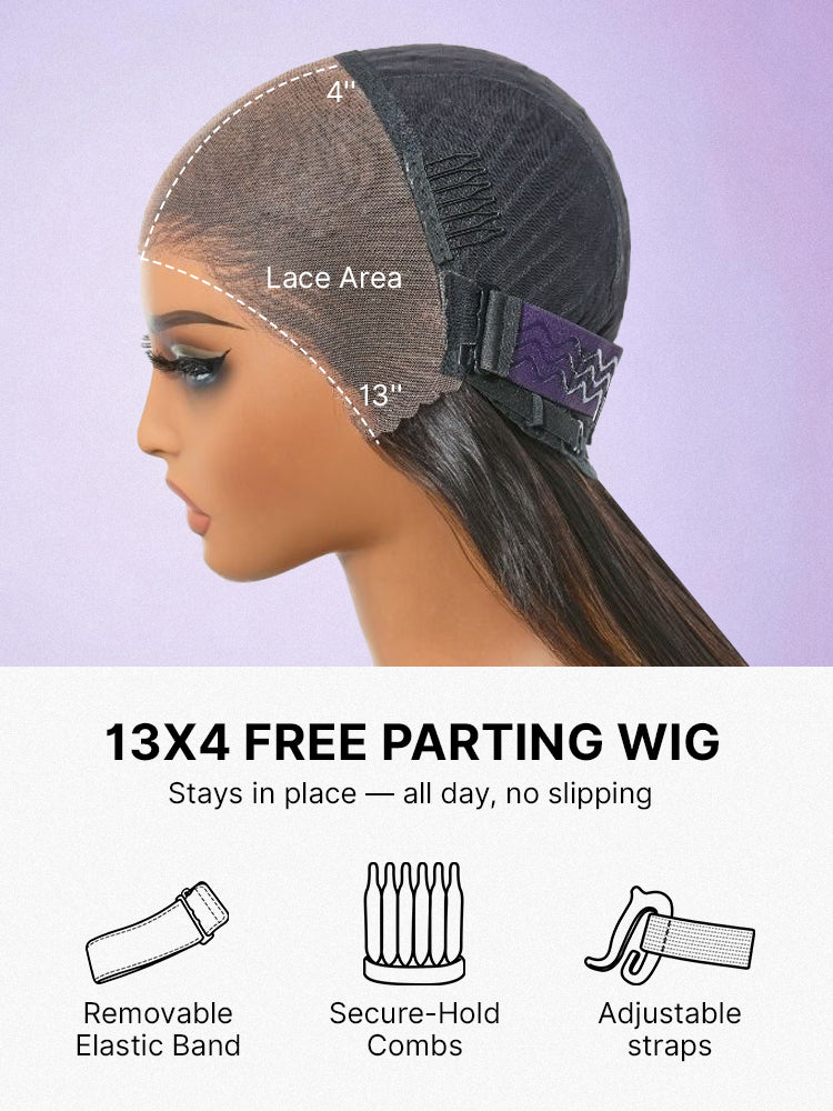 PreMax Wigs | Super Natural Hairline Silky Blunt Cut Bob Glueless 13x4 Frontal Lace Human Hair Short Wig Pre-Cut Lace