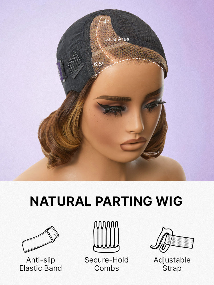 Classic Old Money Honey Blonde Highlight Wavy Glueless Minimalist HD Lace Wig Pre-cut Lace