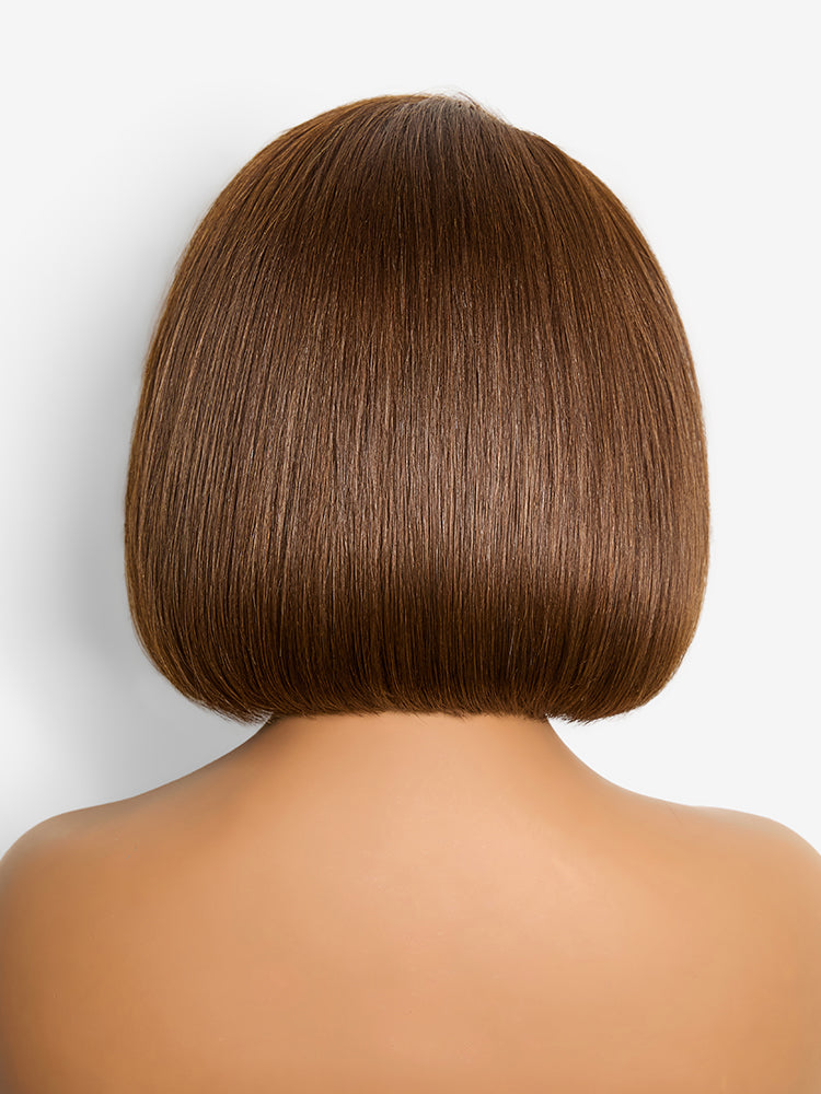 All-Day Comfort Honey Blonde Face-Framing Highlights Blow Out Layered Cut Glueless 5x5 Closure Lace Bob Wig Pre-cut Lace